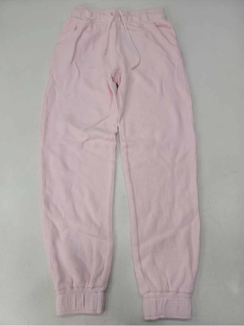 Negative Underwear Waffle Knit Jogger Puff Pink Size XS NEW